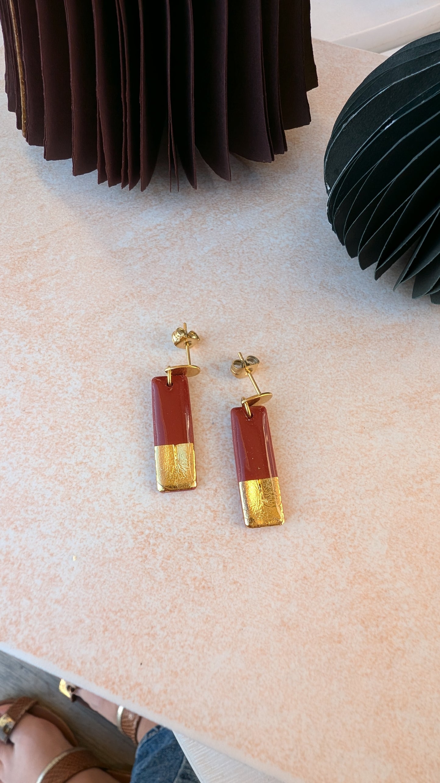 Boucles d'oreilles Bougie • Noël 2024